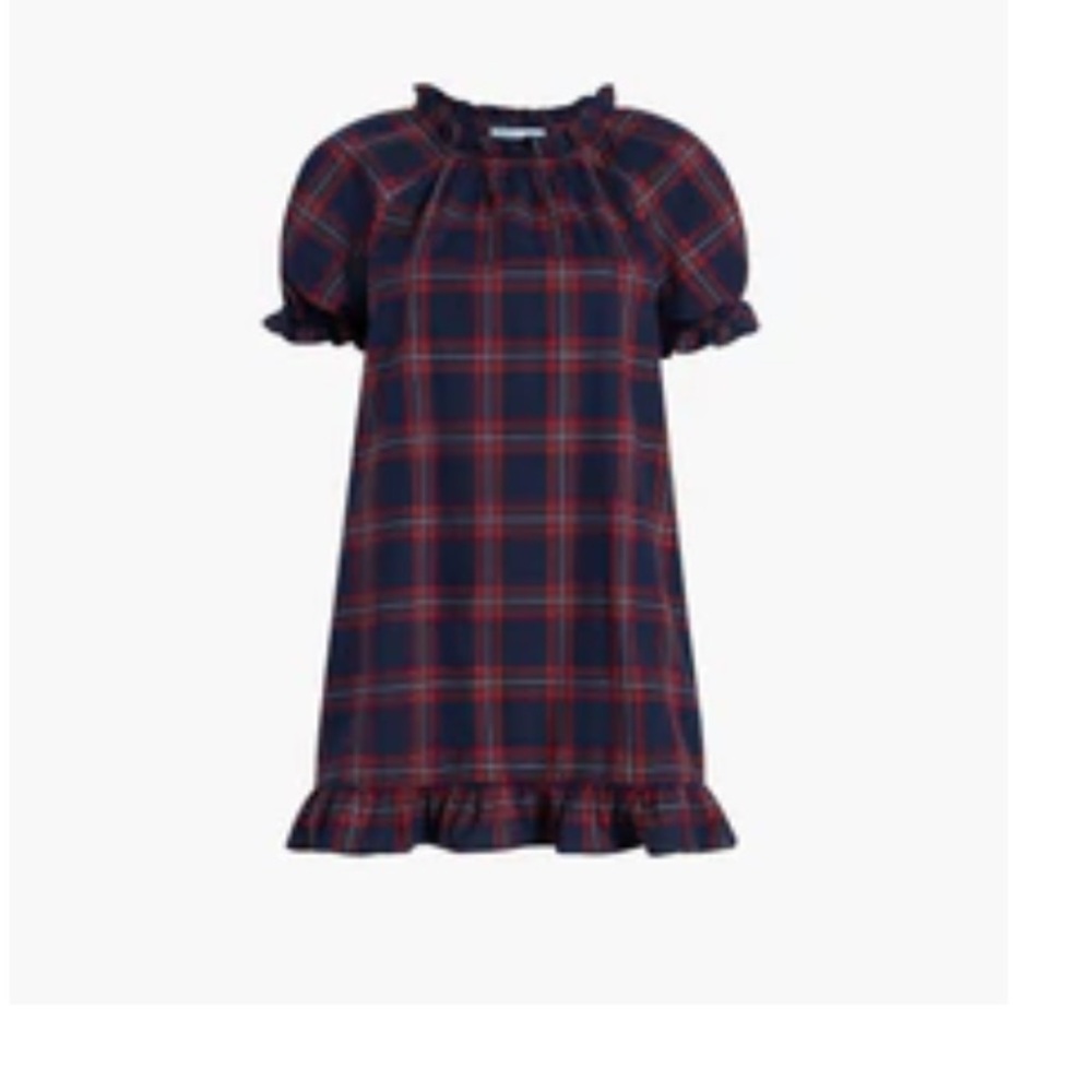 Hill House Katherine Nap dress in iris tartan